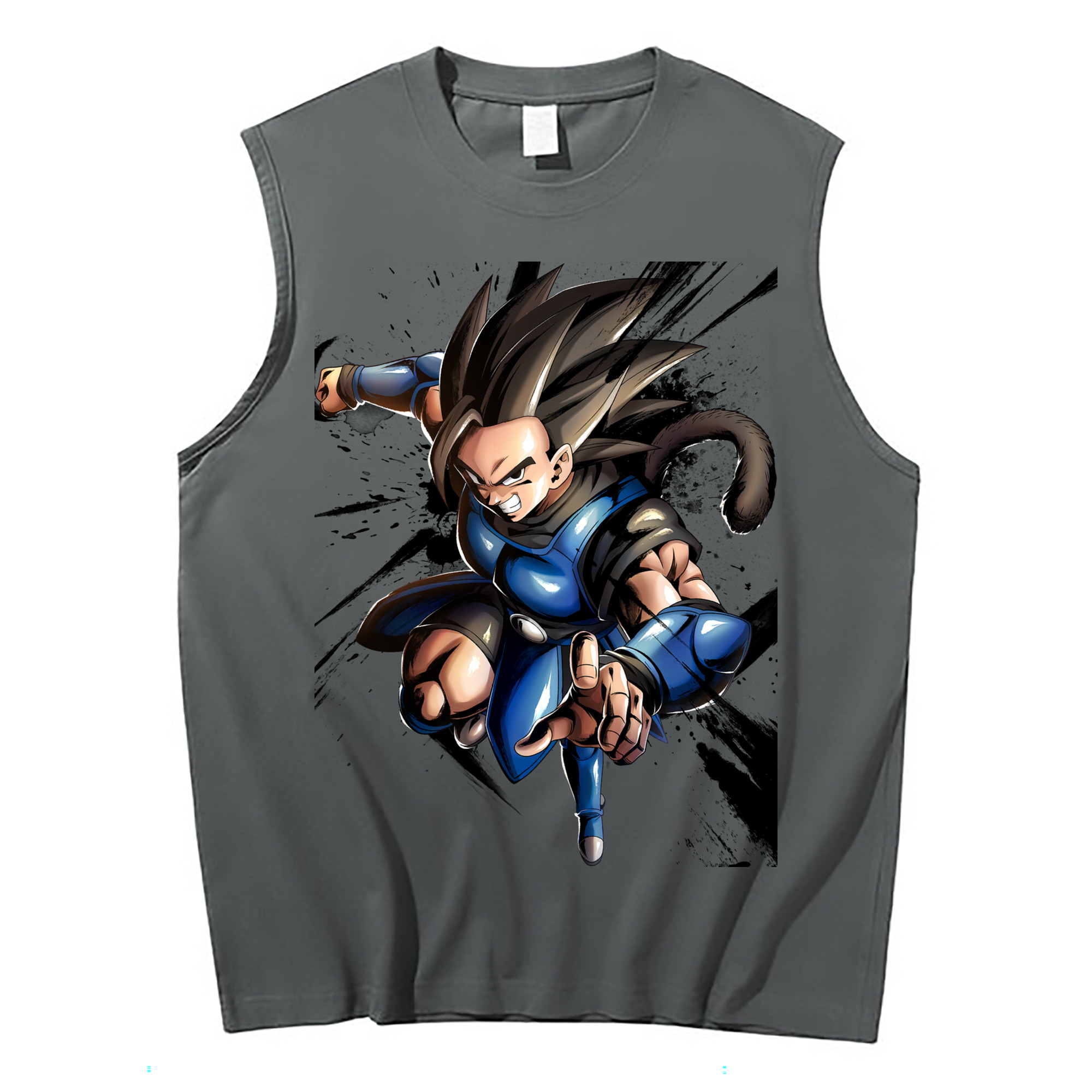 （画像用） ドラゴンボール ベジータ四世（Bejīta Yonsei）DRAGON BALL Vegeta IV コットン100％タンクトップ（フロントプリント）